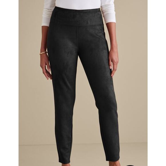 Soft Surroundings Pants - Soft Surroundings Faux Suede Pull-On Leggings Black Size XL